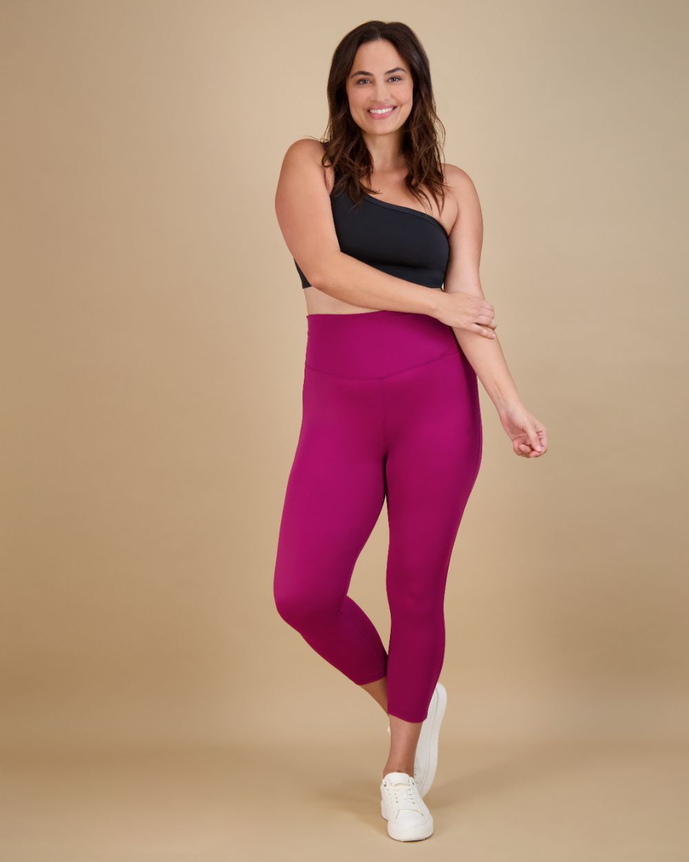 Flex Tummy Smoothing Crop Legging 22" with Pocket