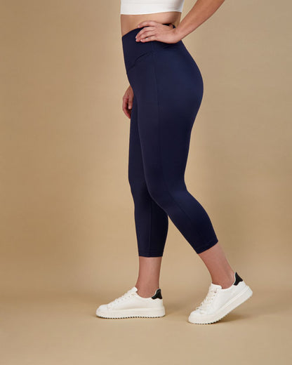 Flex Tummy Smoothing Crop Legging 22" with Pocket