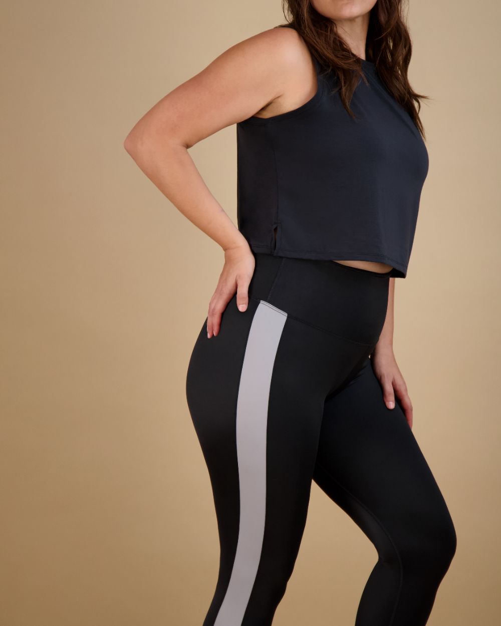 Power Stripe Smoothing Legging with Pocket