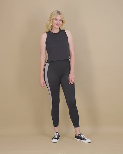 Power Stripe Smoothing Legging with Pocket