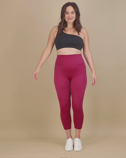 Flex Tummy Smoothing Crop Legging 22" with Pocket